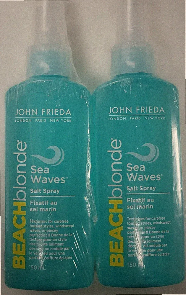2 x John Frieda Beach Blonde Sea Waves Sea Salt Spray, 5oz - FREE SHIPPING
