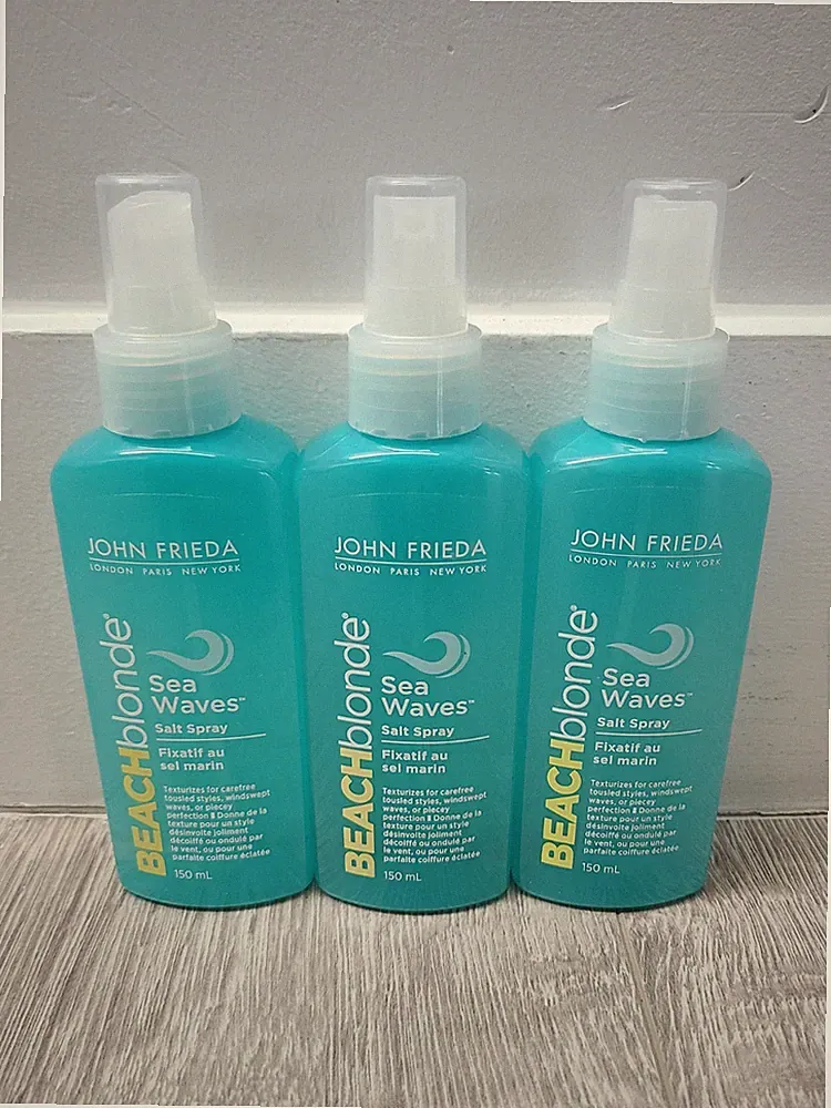 3 x John Frieda Beach Blonde Sea Waves Salt Spray Texturing Spritz