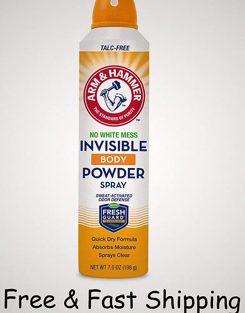 Arm & Hammer Invisible Odor Defense Body Powder Spray, 7 oz (FREE SHIPPING)