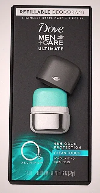 Dove Men+Care Refillable Deodorant Kit | 0% Aluminum|Ships from USA| 2 PACK DEAL