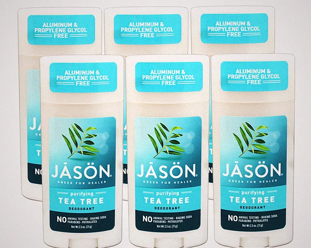 Jason Deodorant Stick Tea Tree, Aluminum & Propylene Glycol Free 2.5 OZ - 6 Pack