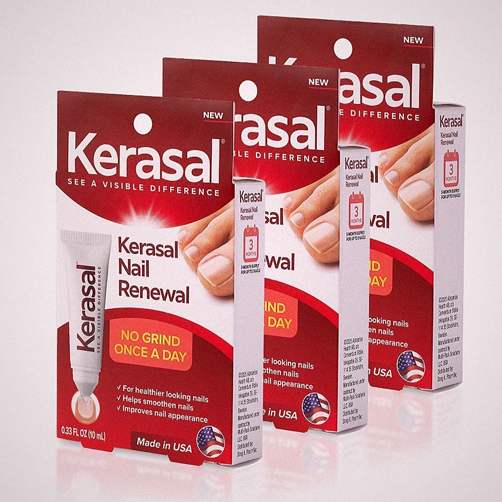 Kerasal Nail Renewal 10ml 3Pcs Tube Type Problem Finger-Toenail Nutrition Care