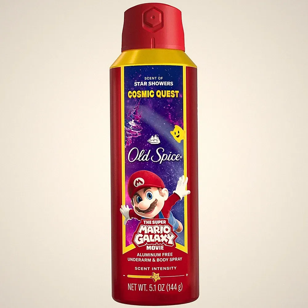 Old Spice Super Mario Galaxy Star Cosmic Quest Underarm & Body Spray New!