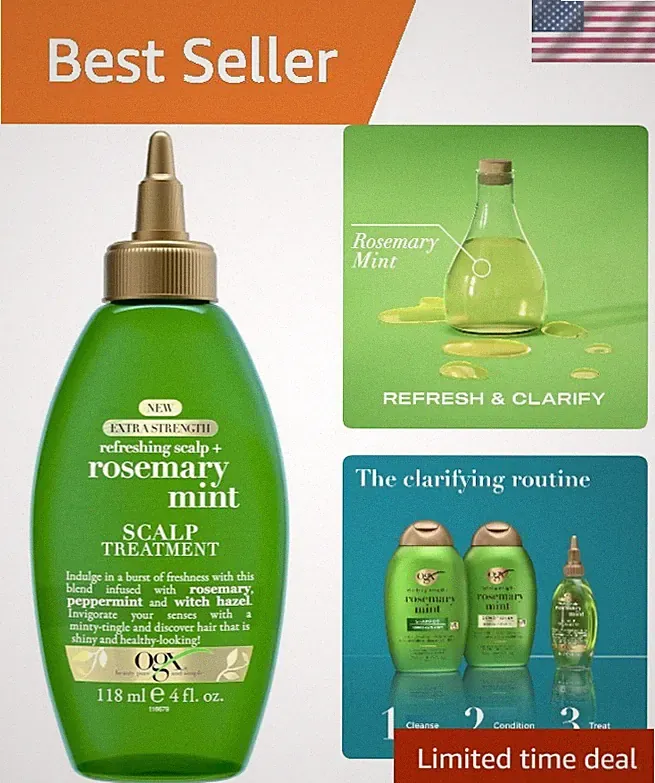 Rosemary Oil Mint Dry Scalp Treatment by OGX - Clarifying & Refreshing 4 fl oz