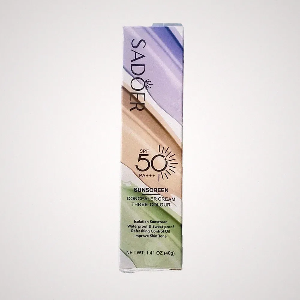 SADOER Chemical Sunscreen Cream SPF 50 PA+++ Waterproof Oil Control Brighten 40g