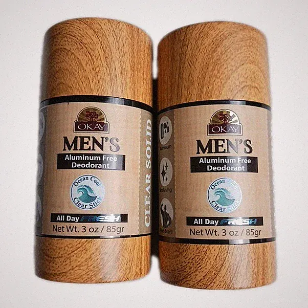 Set of 2 Okay Men's Aluminum Free Deodorant, (All Day Fresh scent) 3 oz