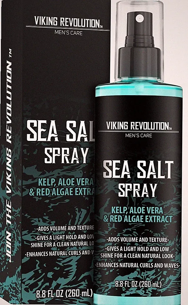 Viking Revolution Sea Salt Spray for Men - Hair Texturizing Spray with Kelp, Alo